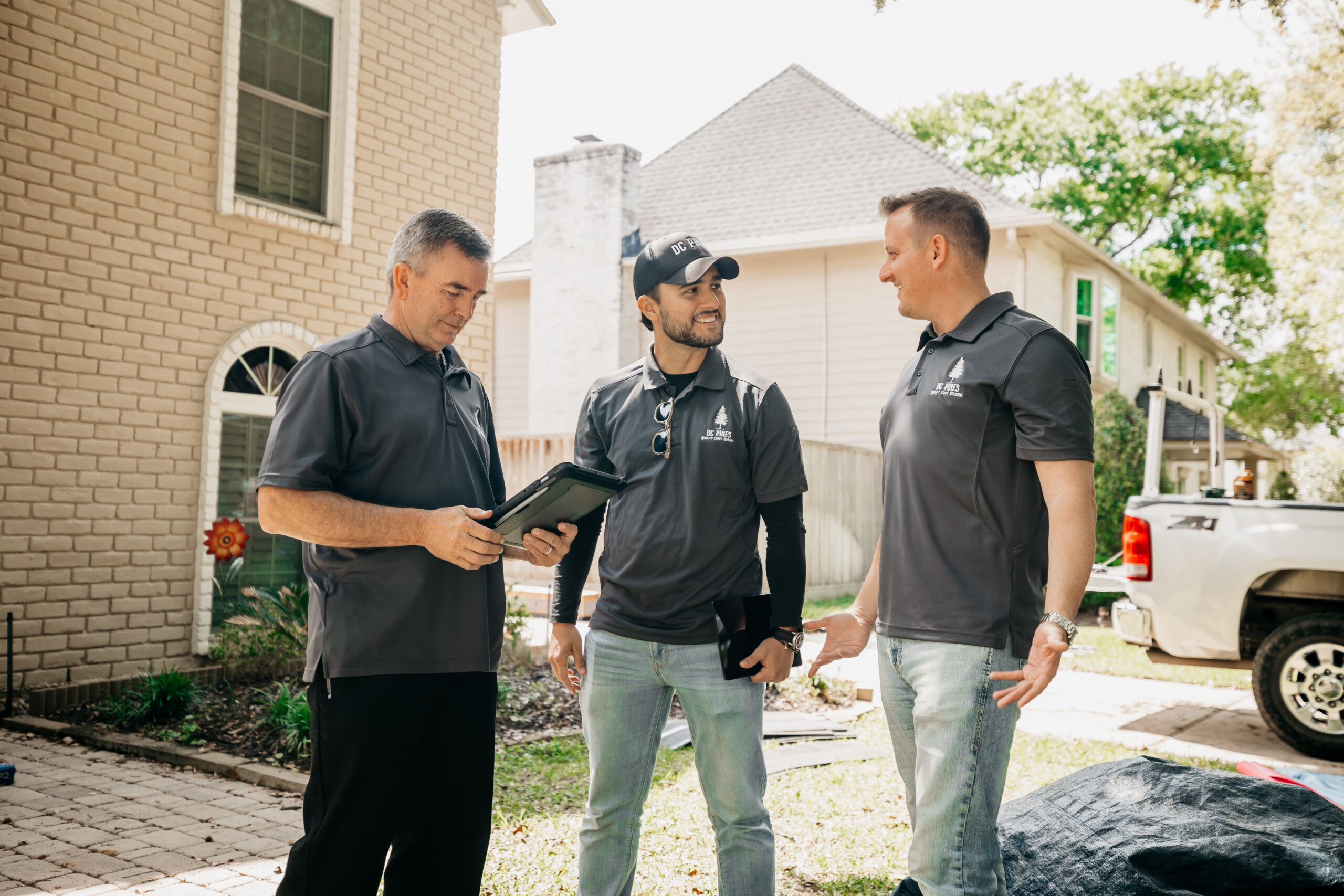 DC Pines team on a Houston job site