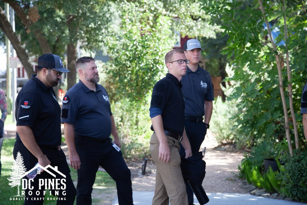 DC Pines Roofing team members on site in Houston
