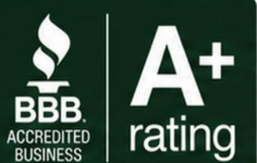 BBB accredited business with an A plus rating
