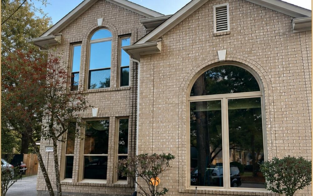 Whole-home window replacement on a two-story Houston home
