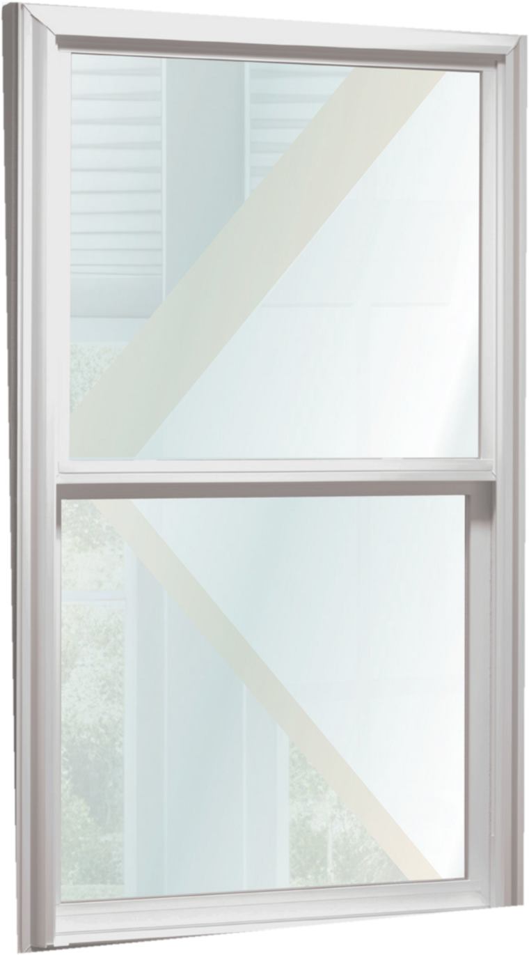 Evergreen Platinum double-hung replacement window in white
