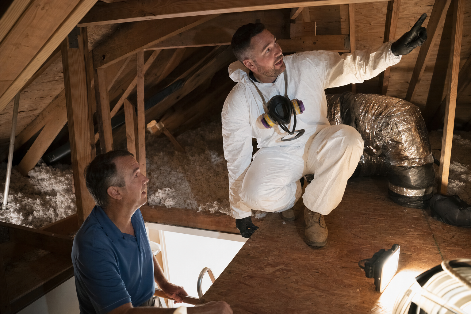 DC Pines radiant barrier consultation with a Houston homeowner