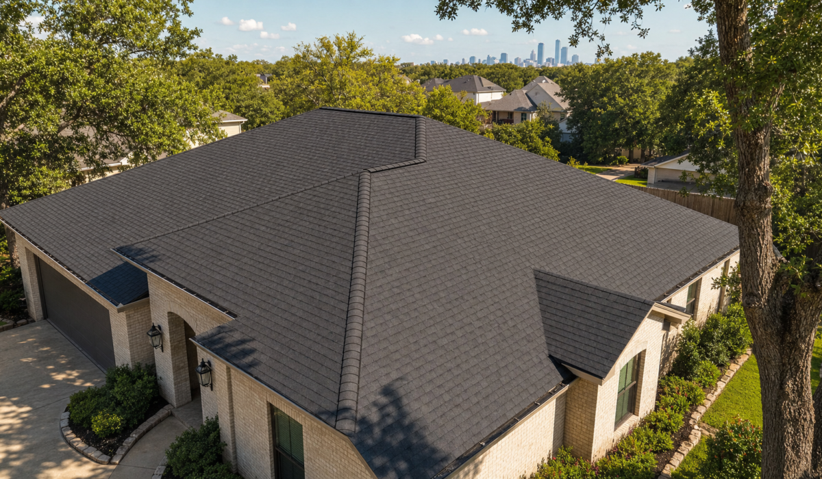 Houston attic ventilation R806 hip roof with continuous ridge vent